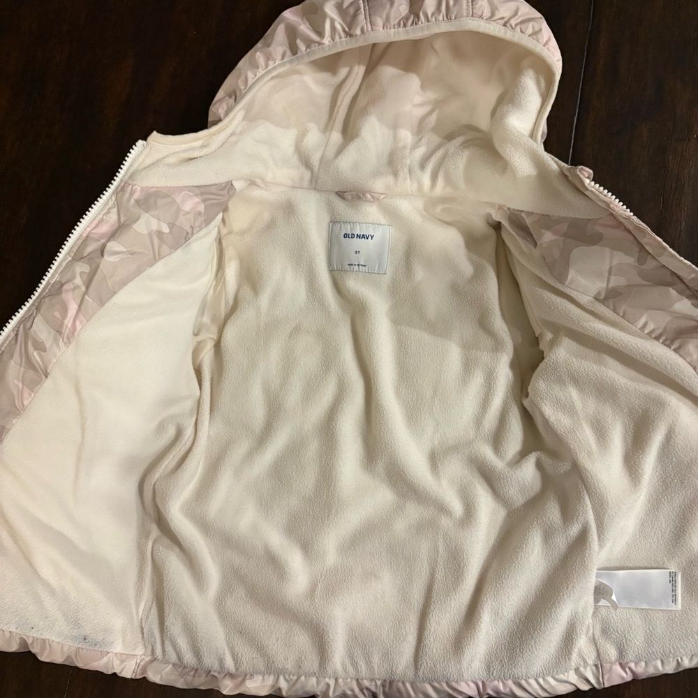 Girls Toddler Pink Camo Puffer Jacket 3T - Picture 9 of 9